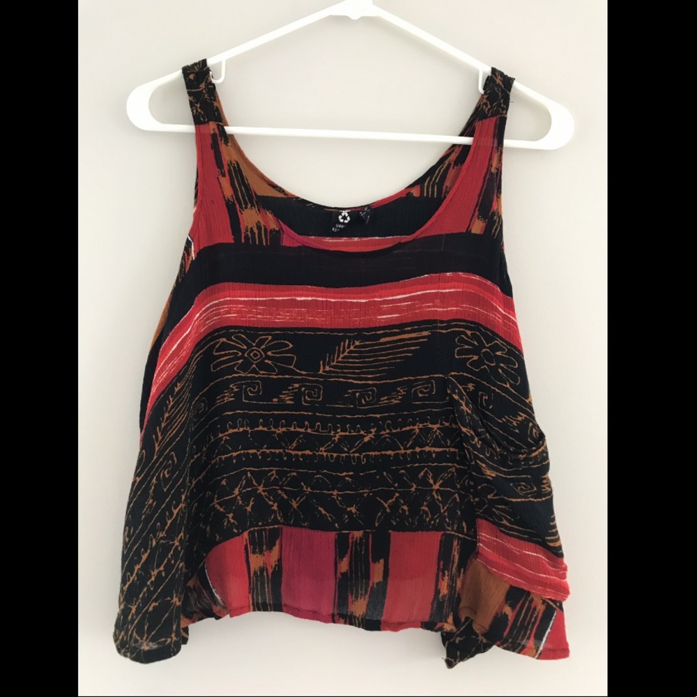 Tribal cropped tank